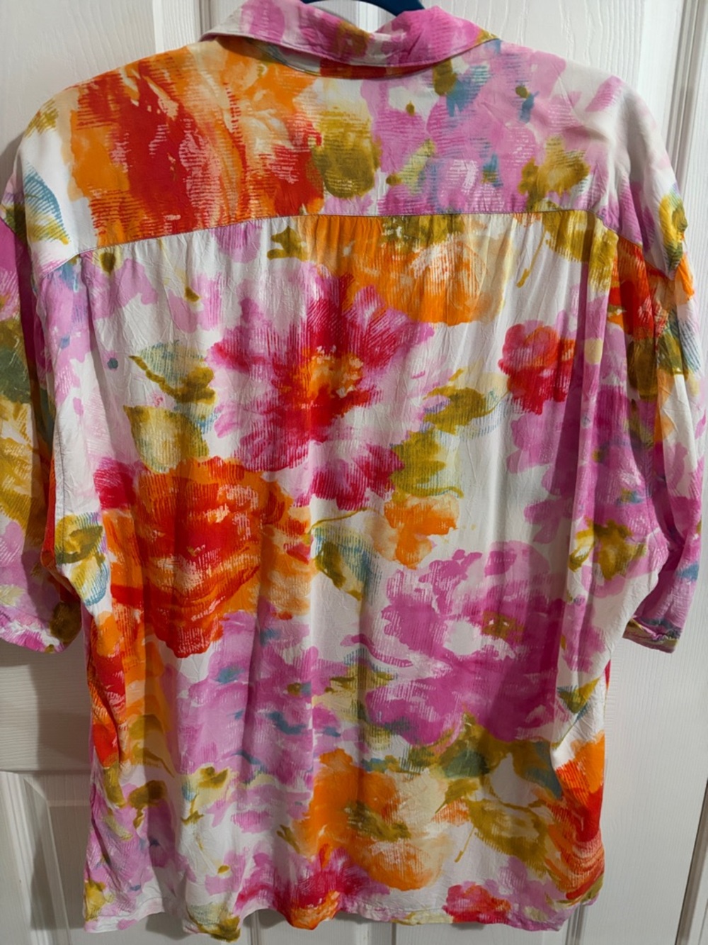 Jams World Pink, Orange & Green Floral Short-Sleeve Button-Down - Picture 5 of 11